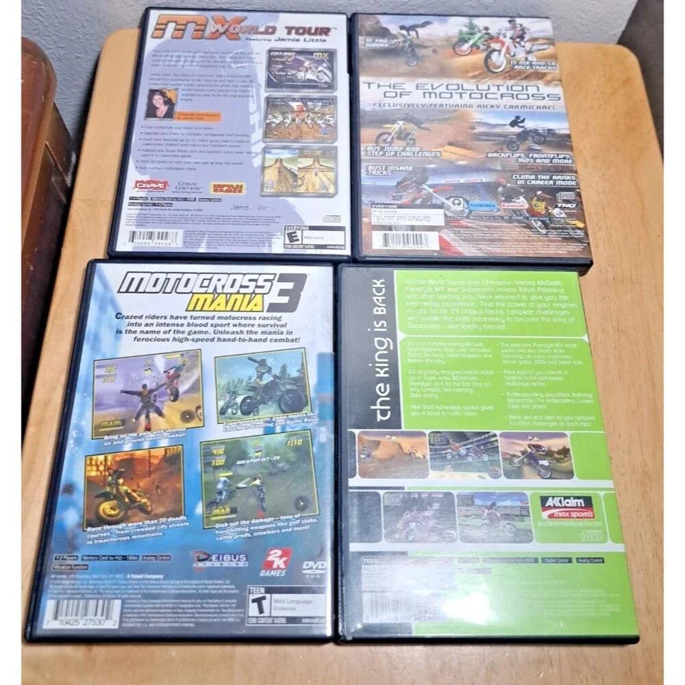 4 PS2 Motocross Mania 3,Jeremy McGrath,MX2002,MX World Tour